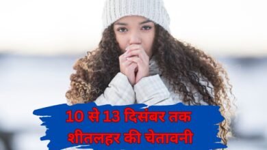 10 से 13 दिसंबर तक शीतलहर की चेतावनी