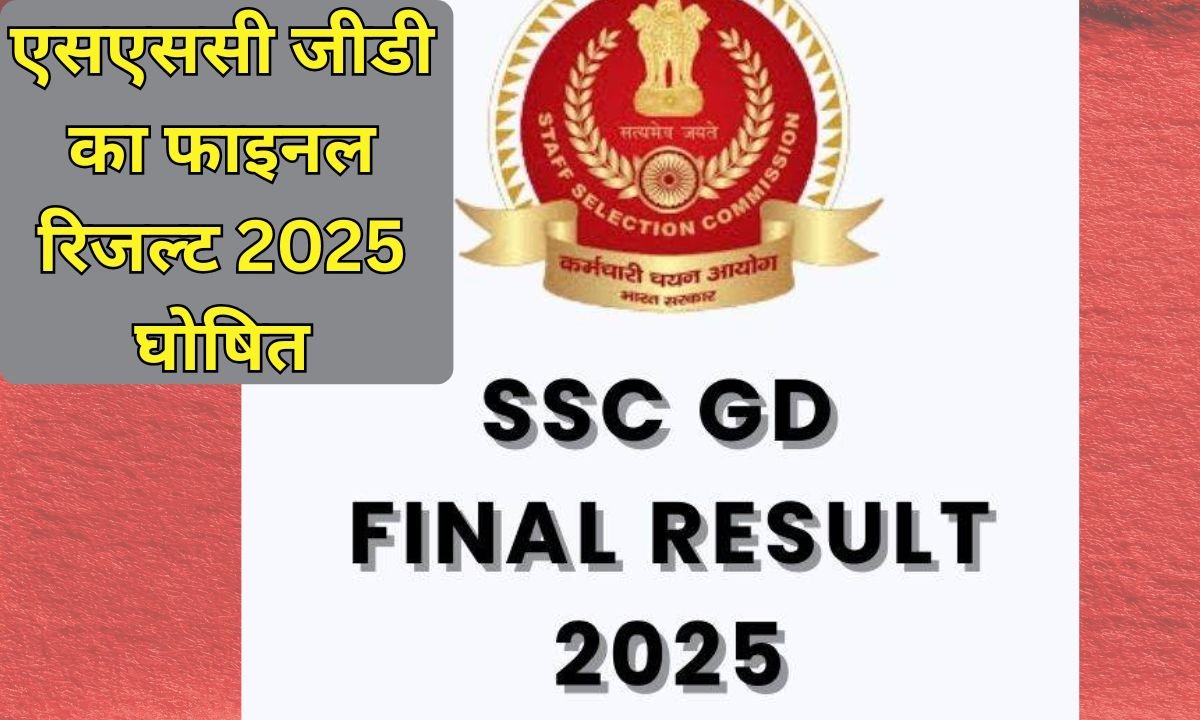 SSC GD Final Result 2025: SSC GD Final Result 2025 declared