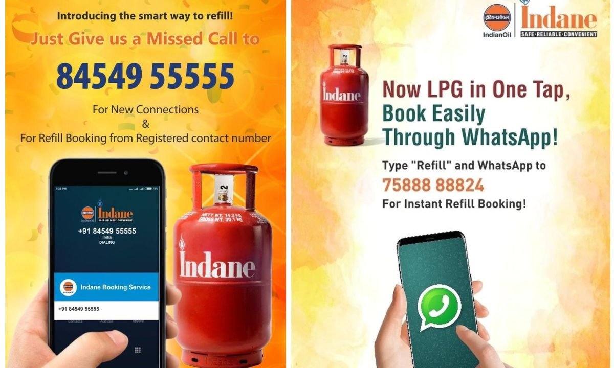 LPG booking through WhatsApp, SMS and missed call