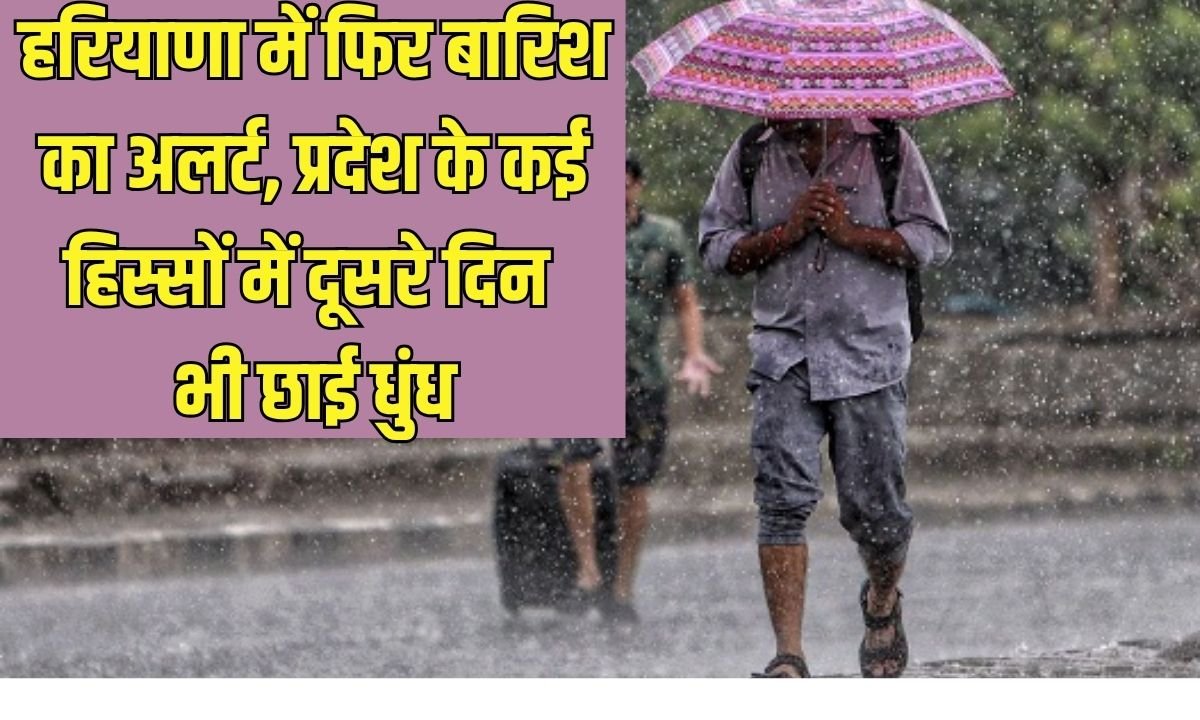 हरियाणा में फिर बारिश का अल्ट, प्रदेश के कई हिस्सों में दूसरे दिन भी छाई धुंध