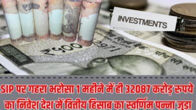 SIP पर गहरा भरोसा 1 महीने में ही 32087 करोड़ रुपये का निवेश, देश में वित्तीय हिसाब का स्वर्णिम पन्ना जुड़ा