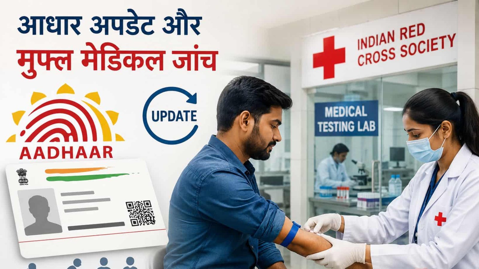 Haryana news Red Cross Centre Aadhaar update medical test facility