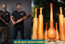 Traditional wooden Gada for fitness by Tagda Raho, Indian functional strength training tool