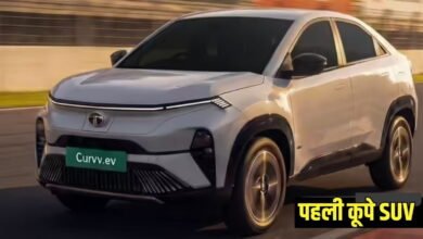 Front profile view of the new Tata Curvv.ev SeriesX electric coupe SUV